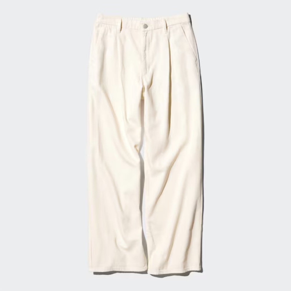 UNIQLO DRAPEY DENIM PLEATED PANTS